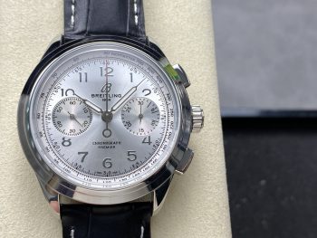 Breitling Clone Watch With Real Specs. Breitling Premier – B09 Silver Dial